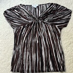 Max Mara short sleeve stripes top made in Italy M
